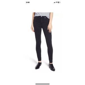 NEW BlankNYC The Great Jones Jeans Black High Rise Skinny Stretch Size 24